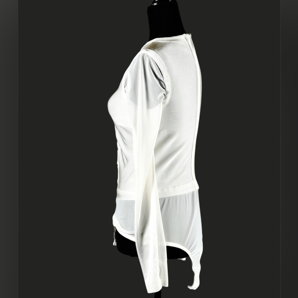 Valiant Paris White Lace‑Up Long‑Sleeve Bodysuit – Size L - Picture 8 of 17